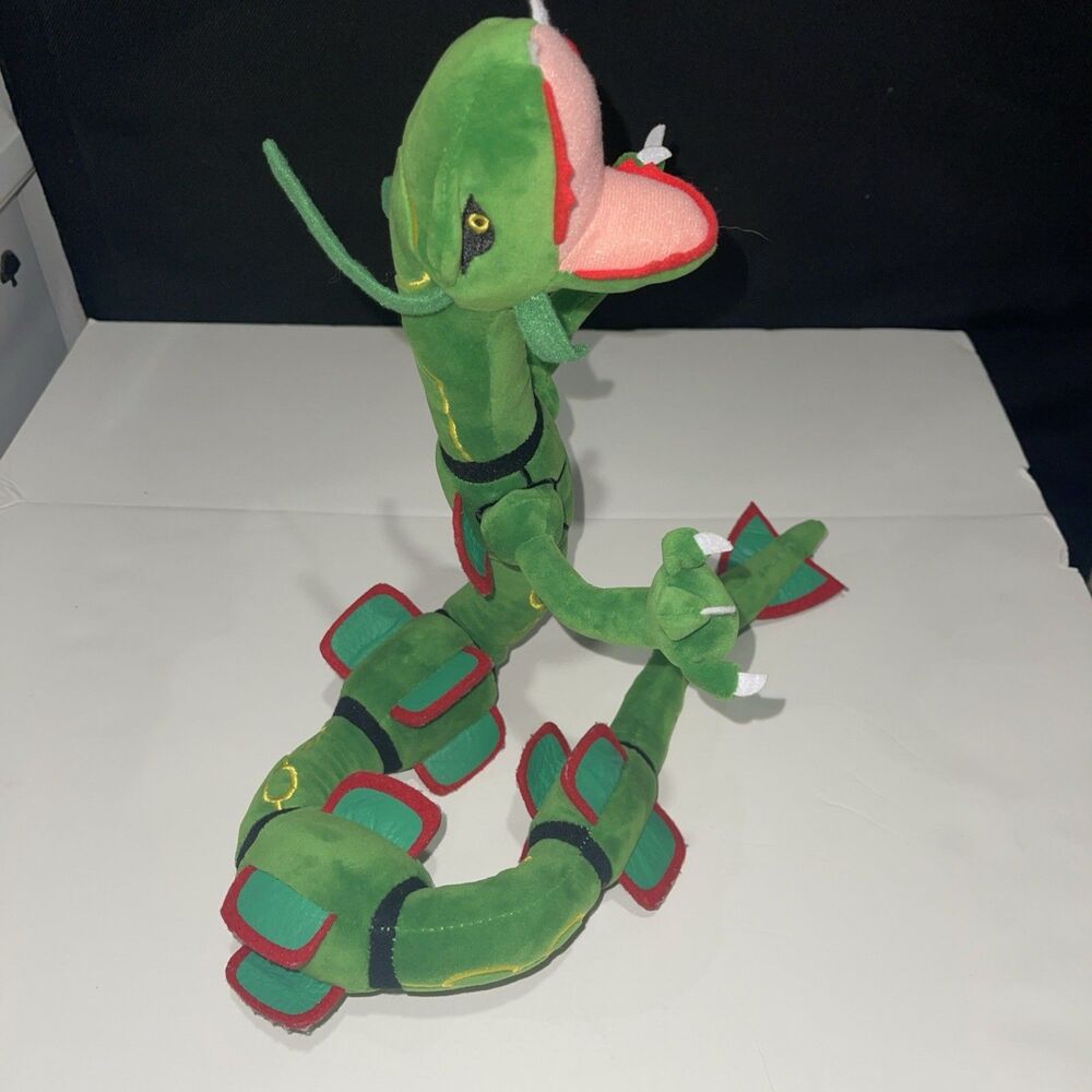 Large 30" RAYQUAZA Pokemon Center Poke Plush Bendable Posable Doll